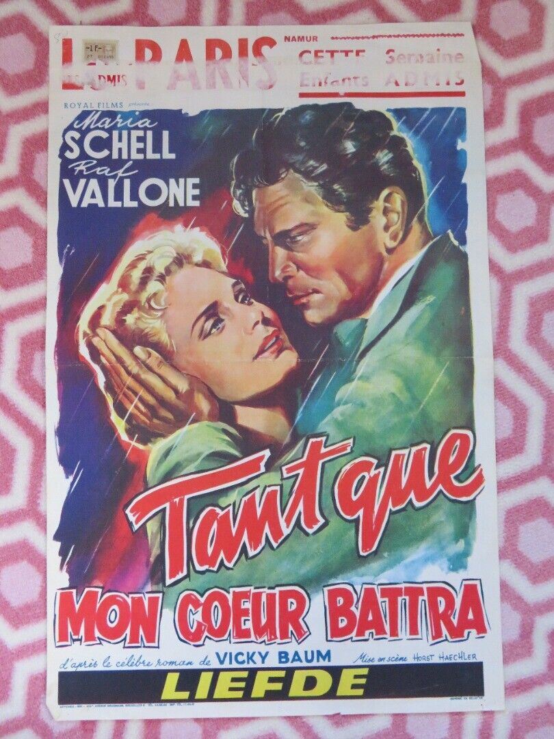 TAMTQUE/ LOVE BELGIUM (21.5"x14") POSTER MARIA SCHELL RAF VALLONE 1956 Movie posters