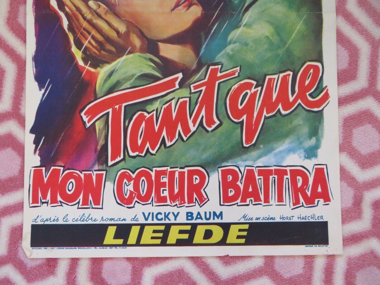 TAMTQUE/ LOVE BELGIUM (21.5"x14") POSTER MARIA SCHELL RAF VALLONE 1956 Movie posters