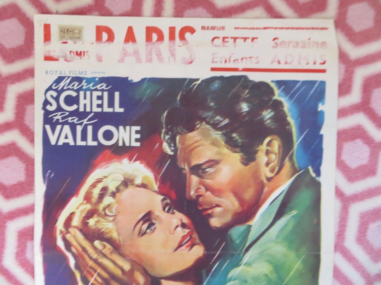 TAMTQUE/ LOVE BELGIUM (21.5"x14") POSTER MARIA SCHELL RAF VALLONE 1956 Movie posters