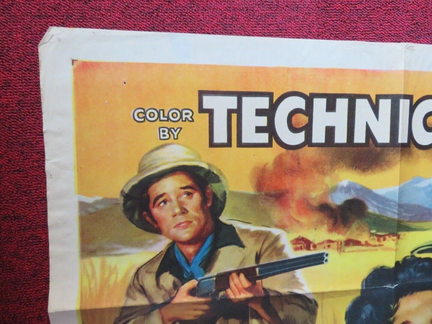 TANGANYIKA FOLDED US ONE SHEET POSTER VAN HEFLIN RUTH ROMAN 1954 Movie posters