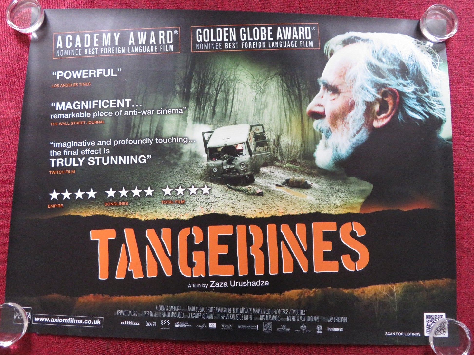 TANGERINES UK QUAD (30"x 40") ROLLED POSTER LEMBIT ULFSAK GIORGI NAKASHIDZE 2013 Rendezvous Cinema Movie posters