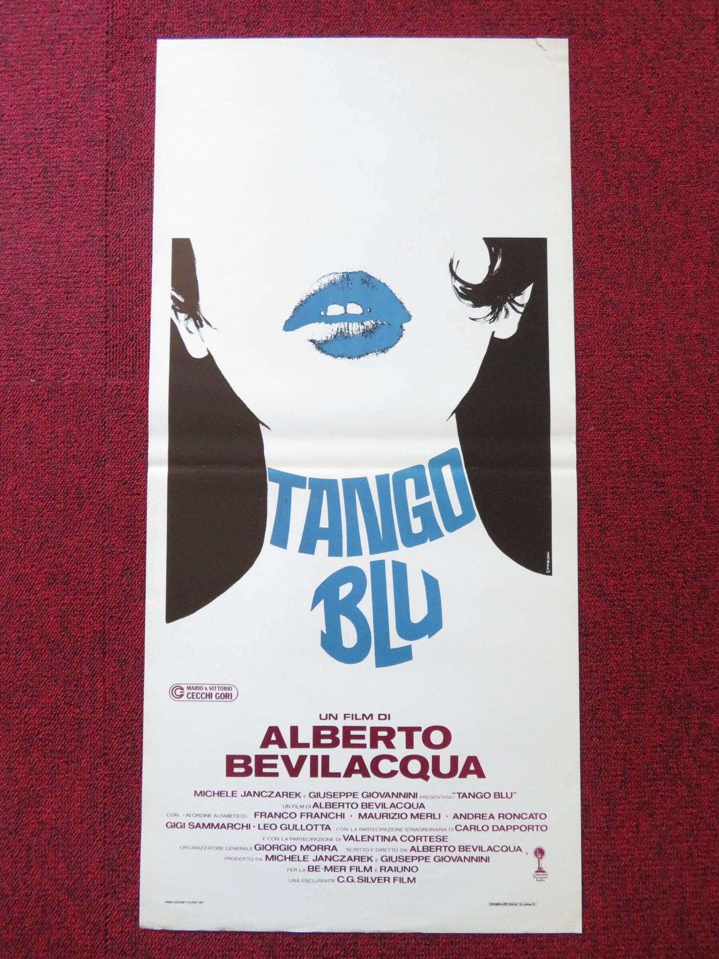 TANGO BLU ITALIAN LOCANDINA POSTER FRANCO FRANCHI MAURIZIO MERLI 1987 Rendezvous Cinema Movie posters