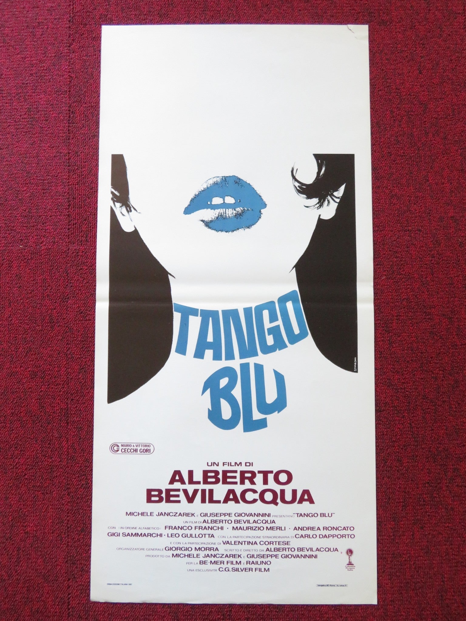 TANGO BLU ITALIAN LOCANDINA POSTER FRANCO FRANCHI MAURIZIO MERLI 1987 Rendezvous Cinema Movie posters