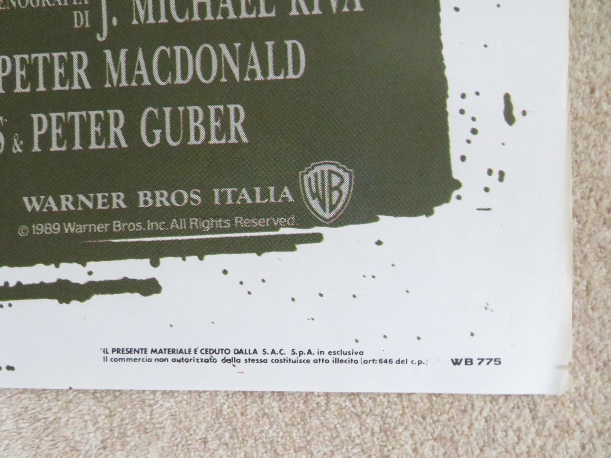 TANGO & CASH ITALIAN 2 FOGLIO POSTER KURT RUSSELL SYLVESTER STALLONE 1989 Rendezvous Cinema Movie posters