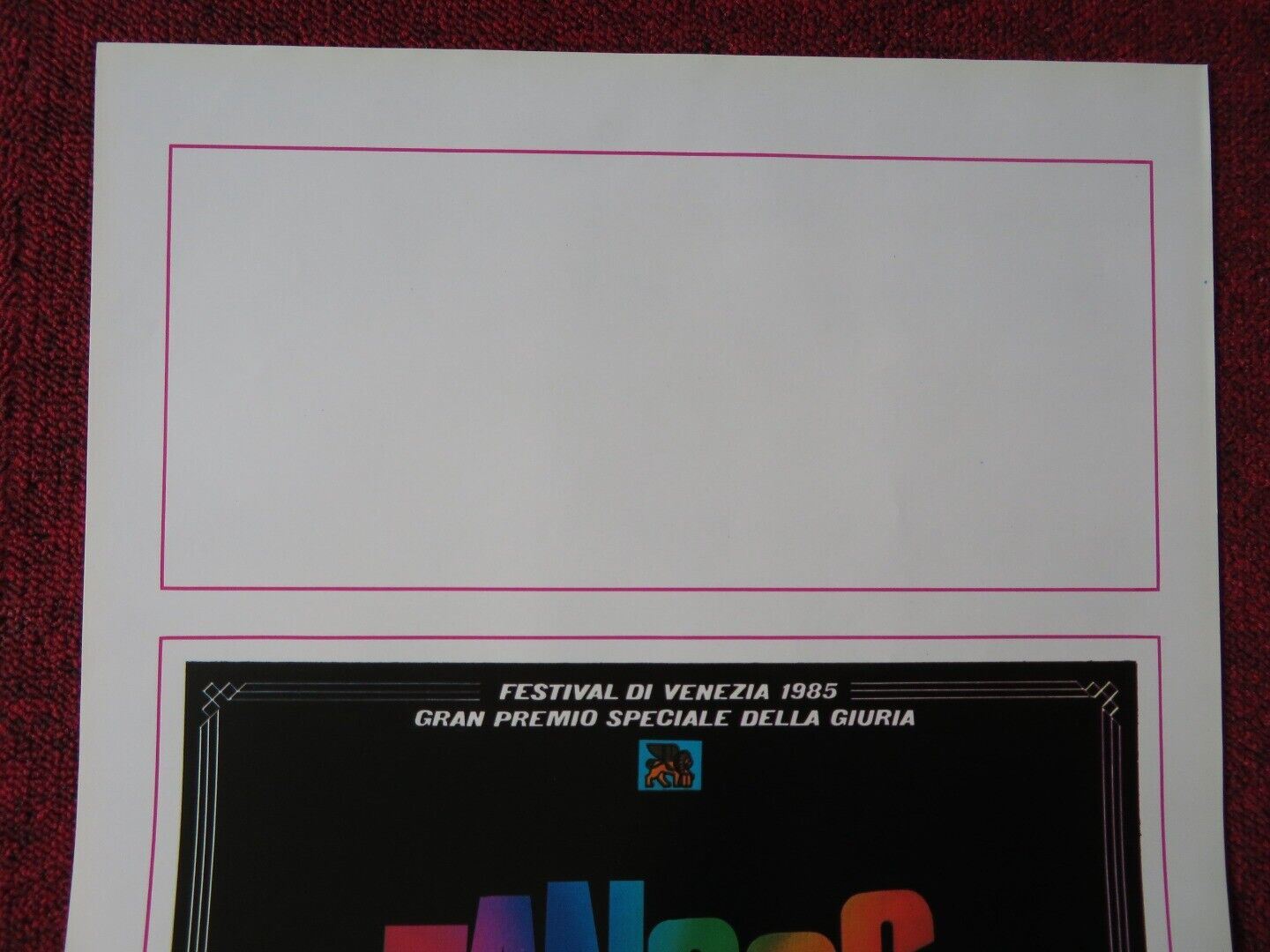 TANGOS, THE EXILE OF GARDEL ITALIAN LOCANDINA (27.5"x13") POSTER M LAFORET 1985 - Rendezvous Cinema