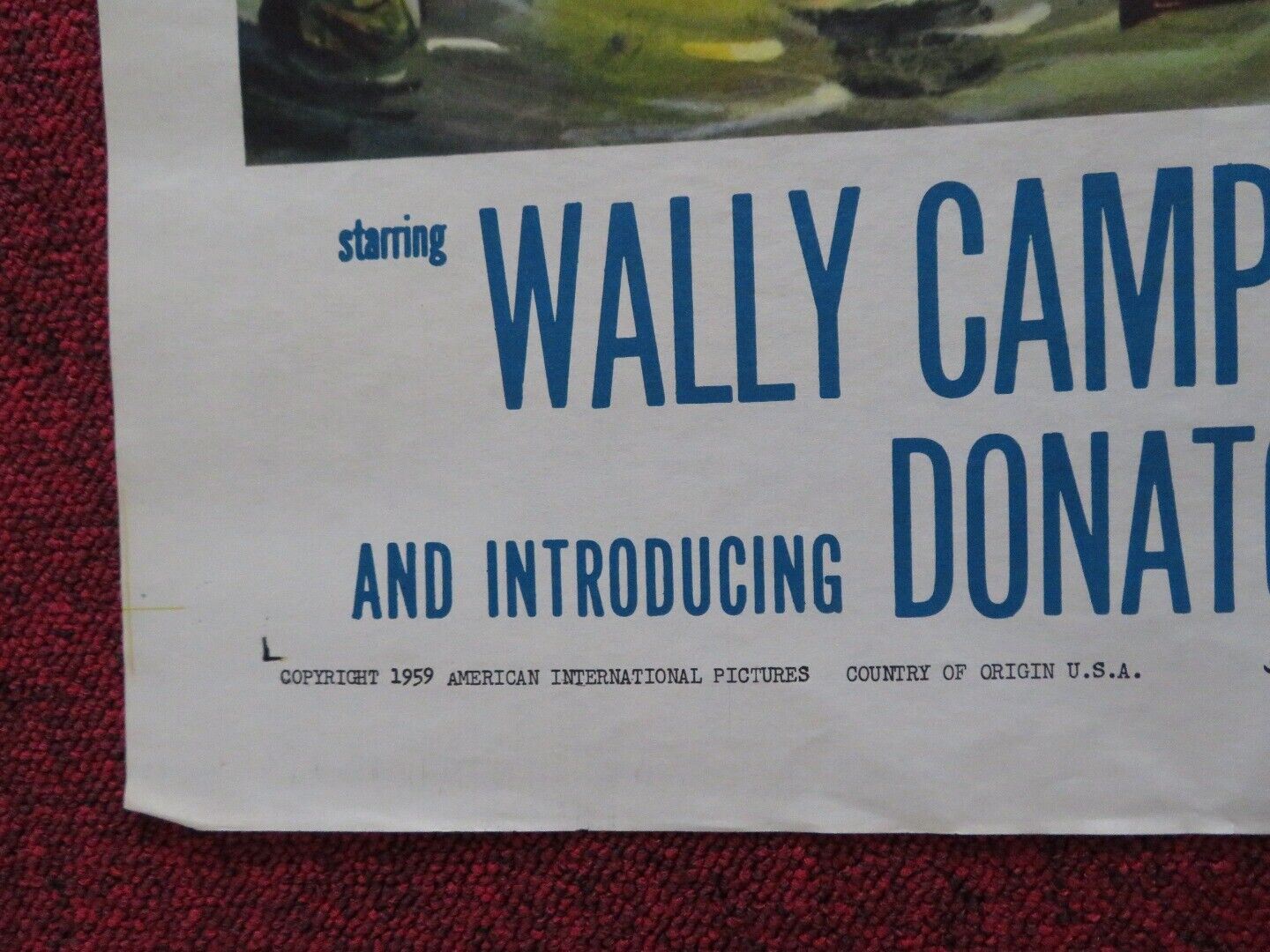 TANK COMMANDOS FOLDED US ONE SHEET POSTER WALLY CAMPO MAGGIE LAWRENCE 1959 Movie posters
