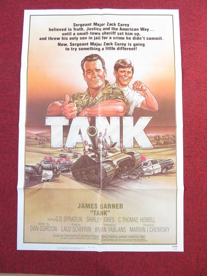 TANK FOLDED US ONE SHEET POSTER JAMES GARNER SHIRLEY JONES 1984 Rendezvous Cinema Movie posters