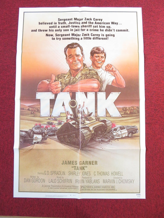 TANK FOLDED US ONE SHEET POSTER JAMES GARNER SHIRLEY JONES 1984 Rendezvous Cinema Movie posters