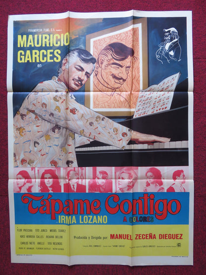 TAPAME CONTIGO FOLDED MEXICAN POSTER ARMANDO ACOSTA VICTOR ALCOCER 1970 Rendezvous Cinema Movie posters