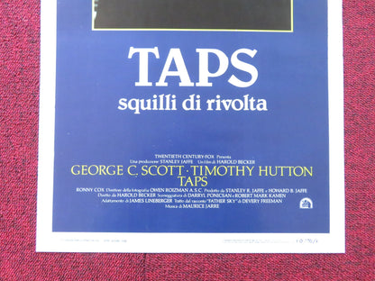 TAPS ITALIAN LOCANDINA POSTER GEORGE C. SCOTT TIMOTHY HUTTON 1981 Rendezvous Cinema Movie posters