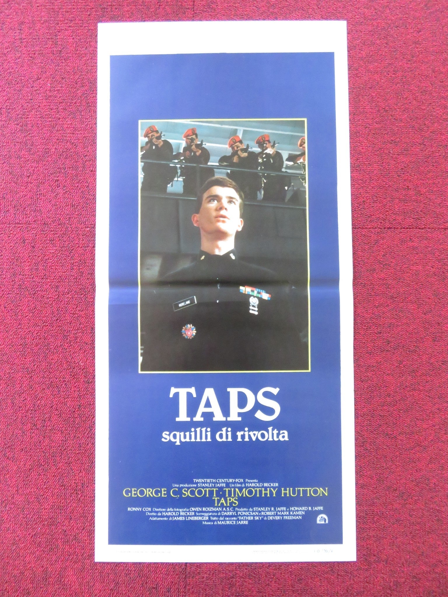 TAPS ITALIAN LOCANDINA POSTER GEORGE C. SCOTT TIMOTHY HUTTON 1981 Rendezvous Cinema Movie posters