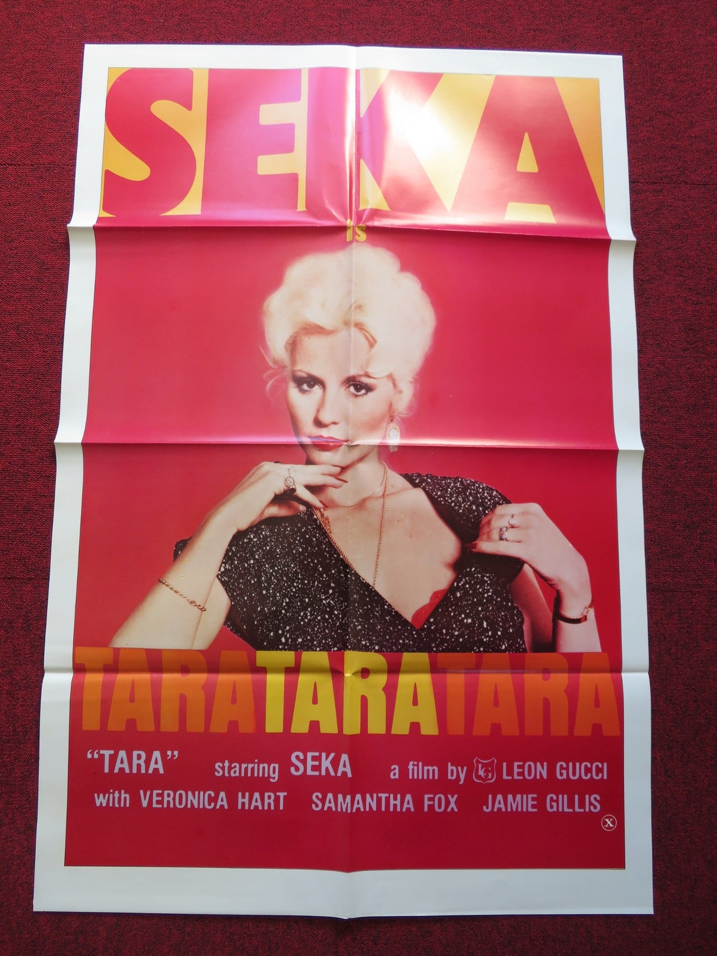 TARA TARA TARA FOLDED US ONE SHEET POSTER SEKA VERONICA HART 1980 Rendezvous Cinema Movie posters
