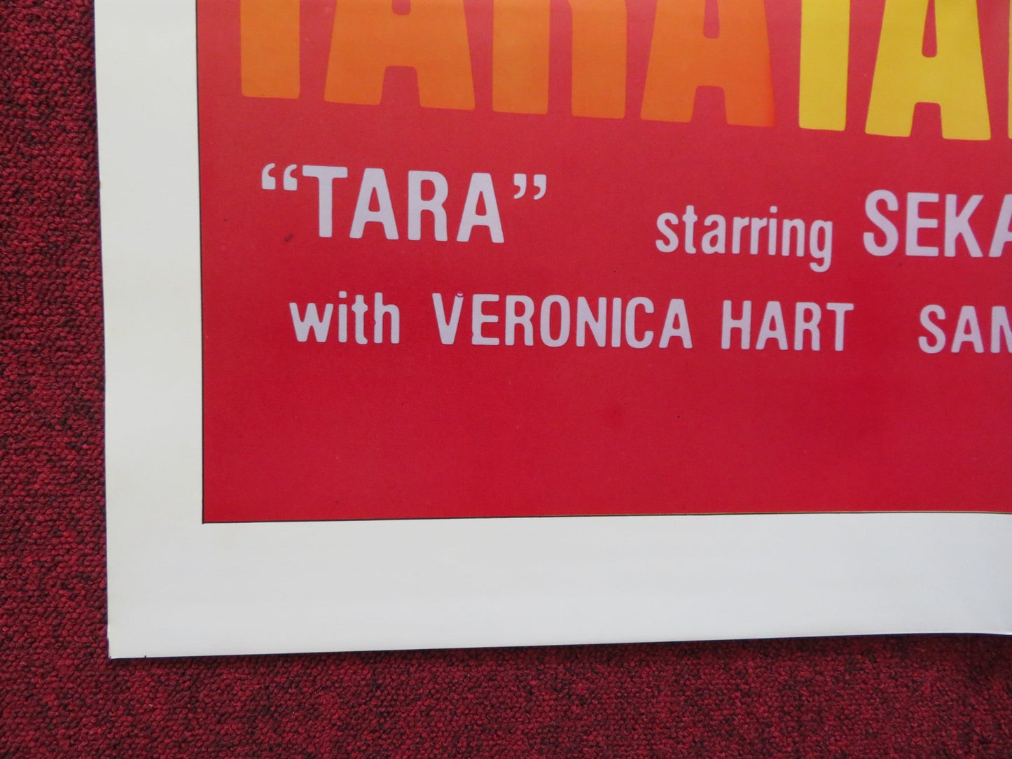 TARA TARA TARA FOLDED US ONE SHEET POSTER SEKA VERONICA HART 1980 Rendezvous Cinema Movie posters