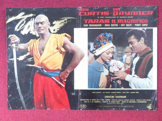 TARAS BULBA - A ITALIAN FOTOBUSTA POSTER TONY CURTIS YUL BRYNNER 1962 Rendezvous Cinema Movie posters
