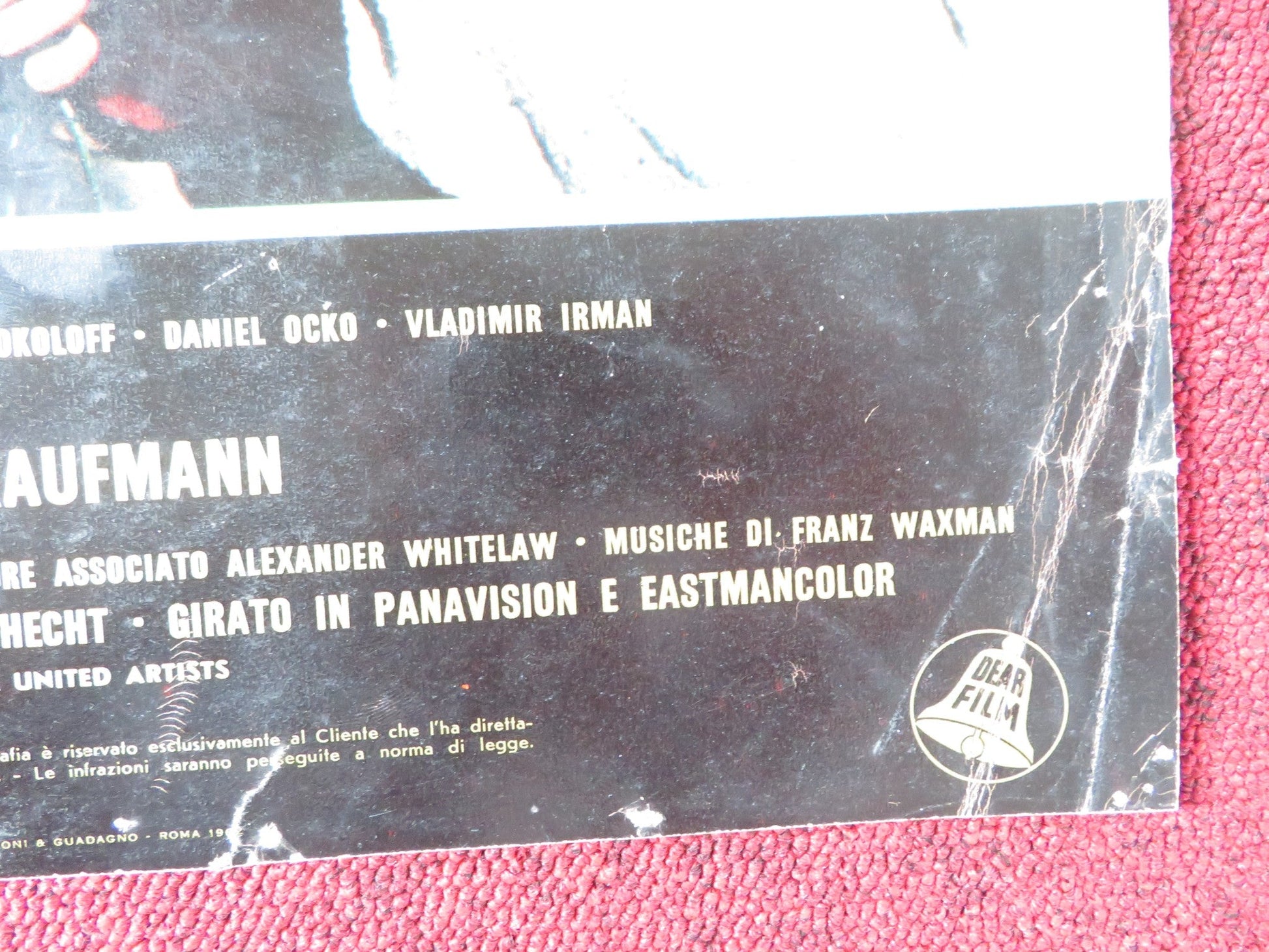 TARAS BULBA - A ITALIAN FOTOBUSTA POSTER TONY CURTIS YUL BRYNNER 1962 Rendezvous Cinema Movie posters