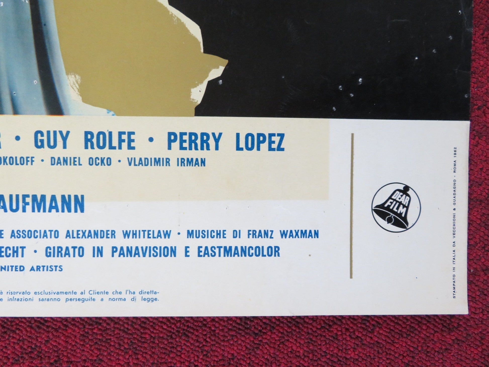 TARAS BULBA - B ITALIAN FOTOBUSTA POSTER TONY CURTIS YUL BRYNNER 1962 Rendezvous Cinema Movie posters