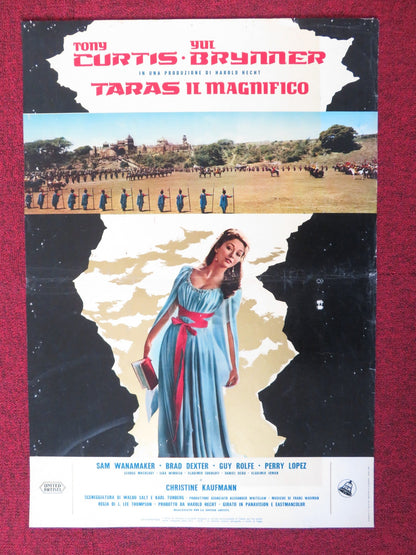 TARAS BULBA - B ITALIAN FOTOBUSTA POSTER TONY CURTIS YUL BRYNNER 1962 Rendezvous Cinema Movie posters