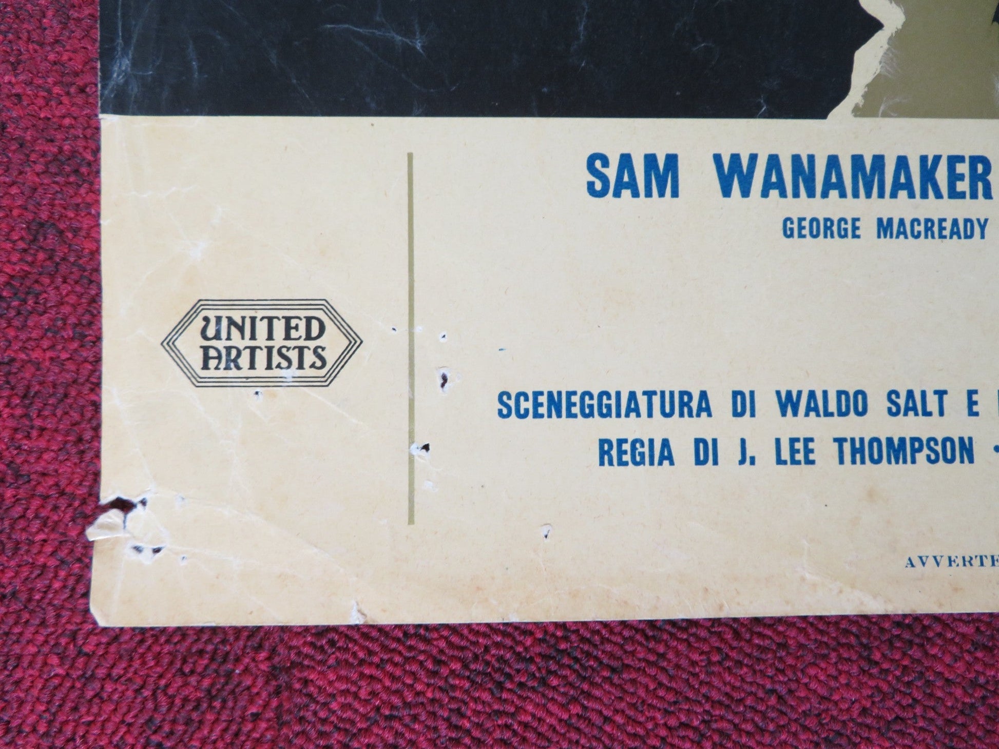 TARAS BULBA - C ITALIAN FOTOBUSTA POSTER TONY CURTIS YUL BRYNNER 1962 Rendezvous Cinema Movie posters