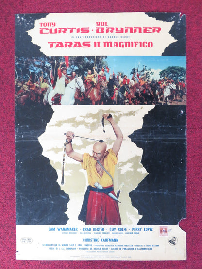 TARAS BULBA - C ITALIAN FOTOBUSTA POSTER TONY CURTIS YUL BRYNNER 1962 Rendezvous Cinema Movie posters
