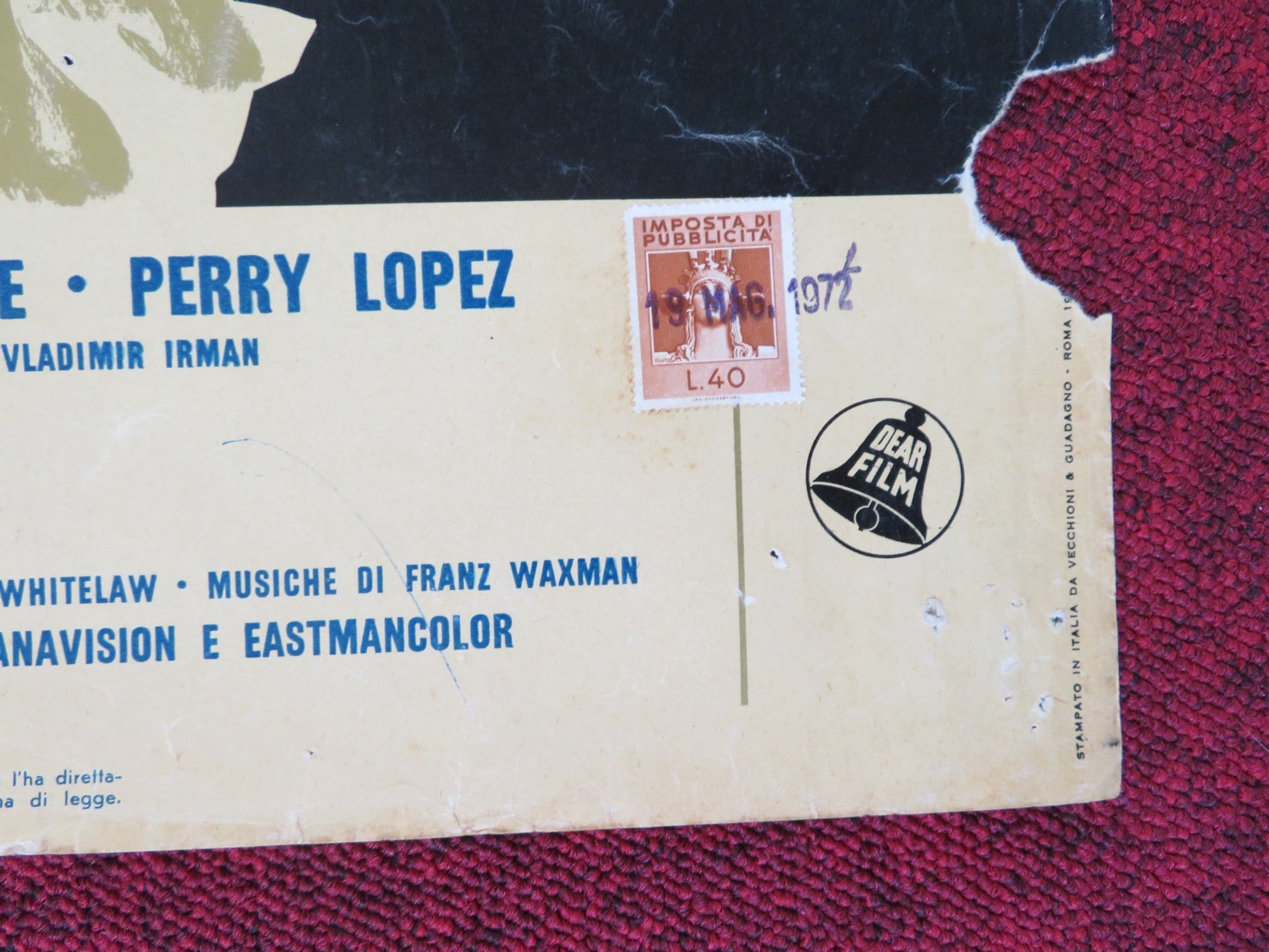 TARAS BULBA - C ITALIAN FOTOBUSTA POSTER TONY CURTIS YUL BRYNNER 1962 Rendezvous Cinema Movie posters