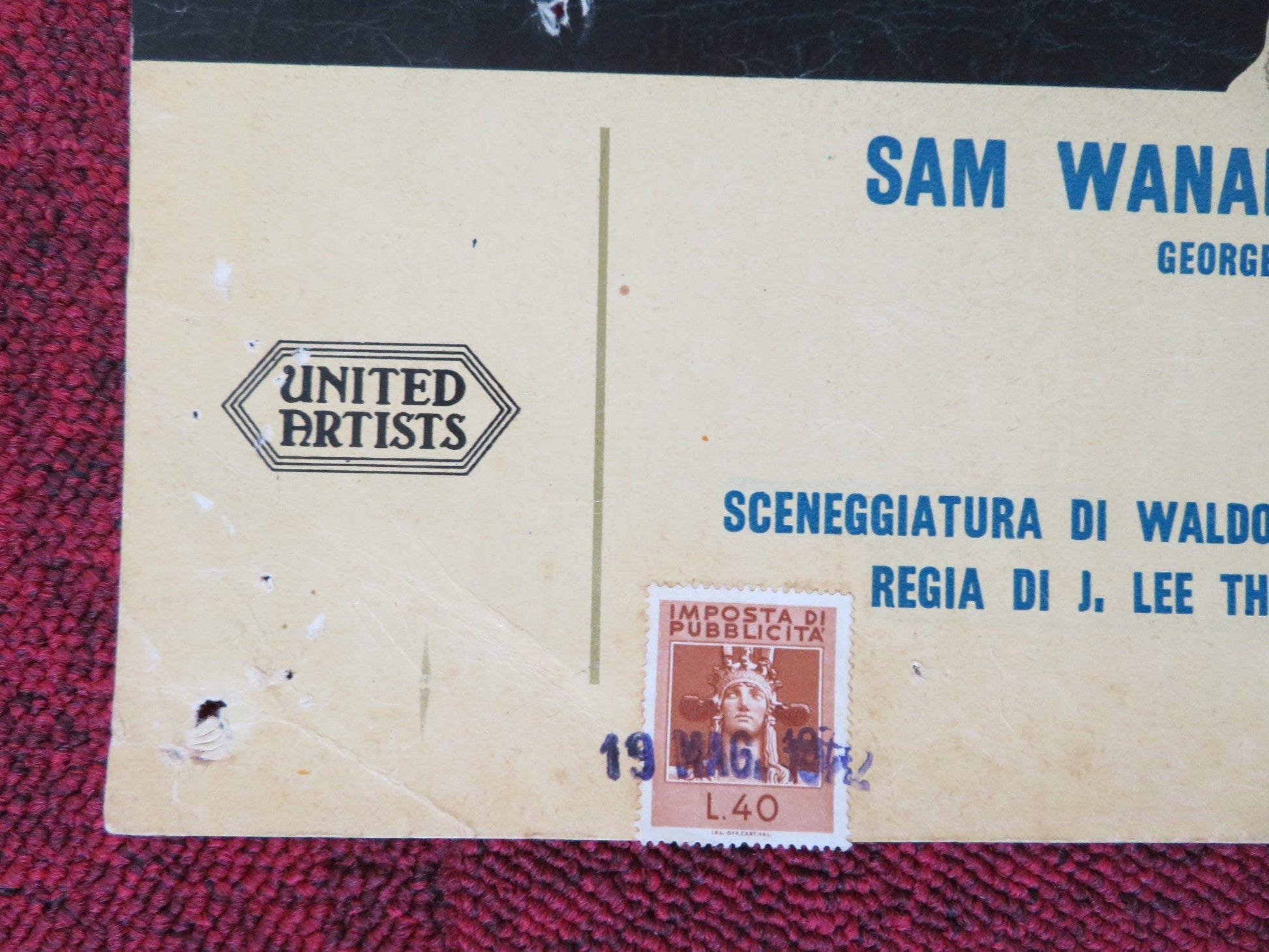 TARAS BULBA - D ITALIAN FOTOBUSTA POSTER TONY CURTIS YUL BRYNNER 1962 Rendezvous Cinema Movie posters