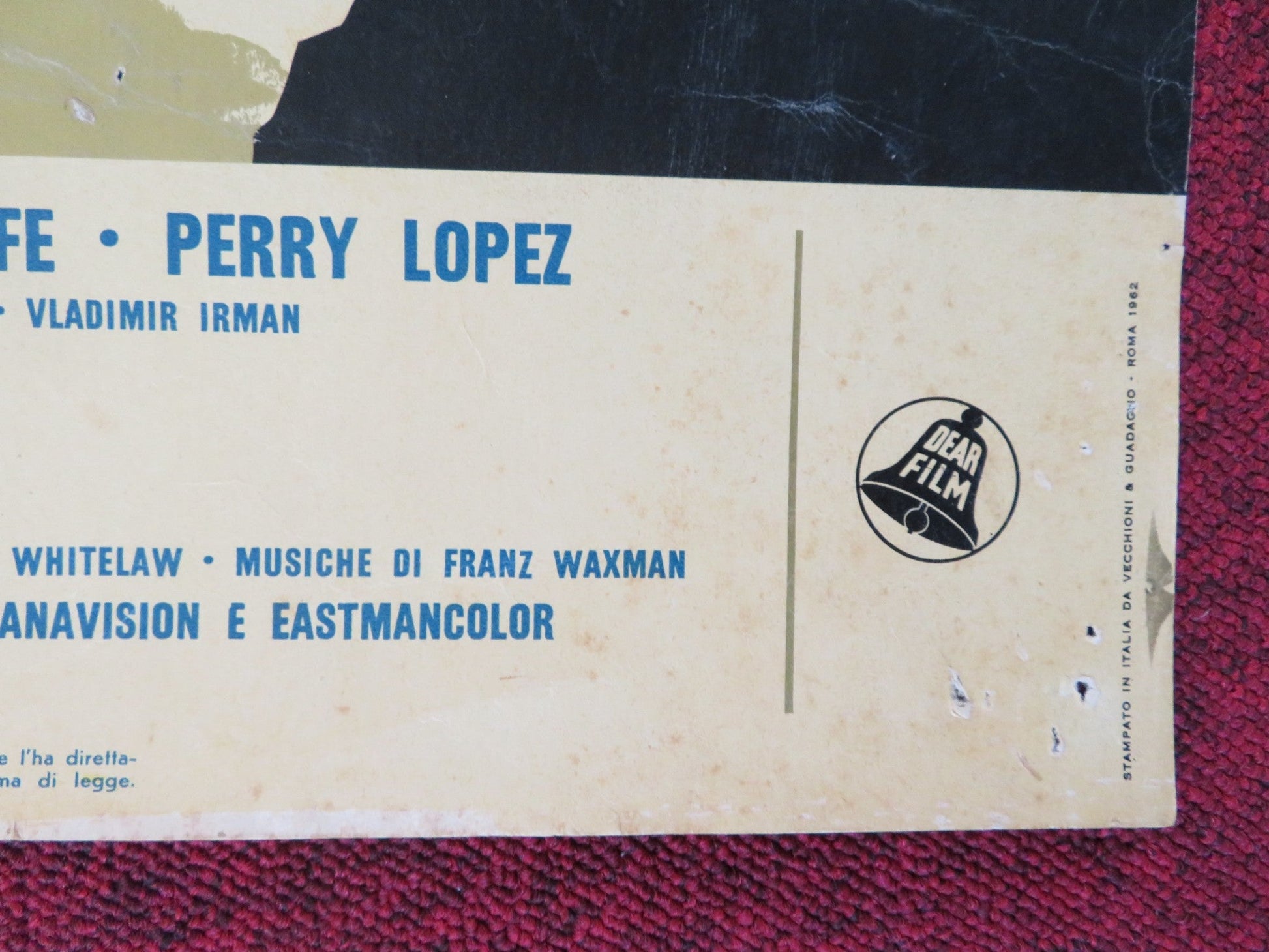 TARAS BULBA - D ITALIAN FOTOBUSTA POSTER TONY CURTIS YUL BRYNNER 1962 Rendezvous Cinema Movie posters