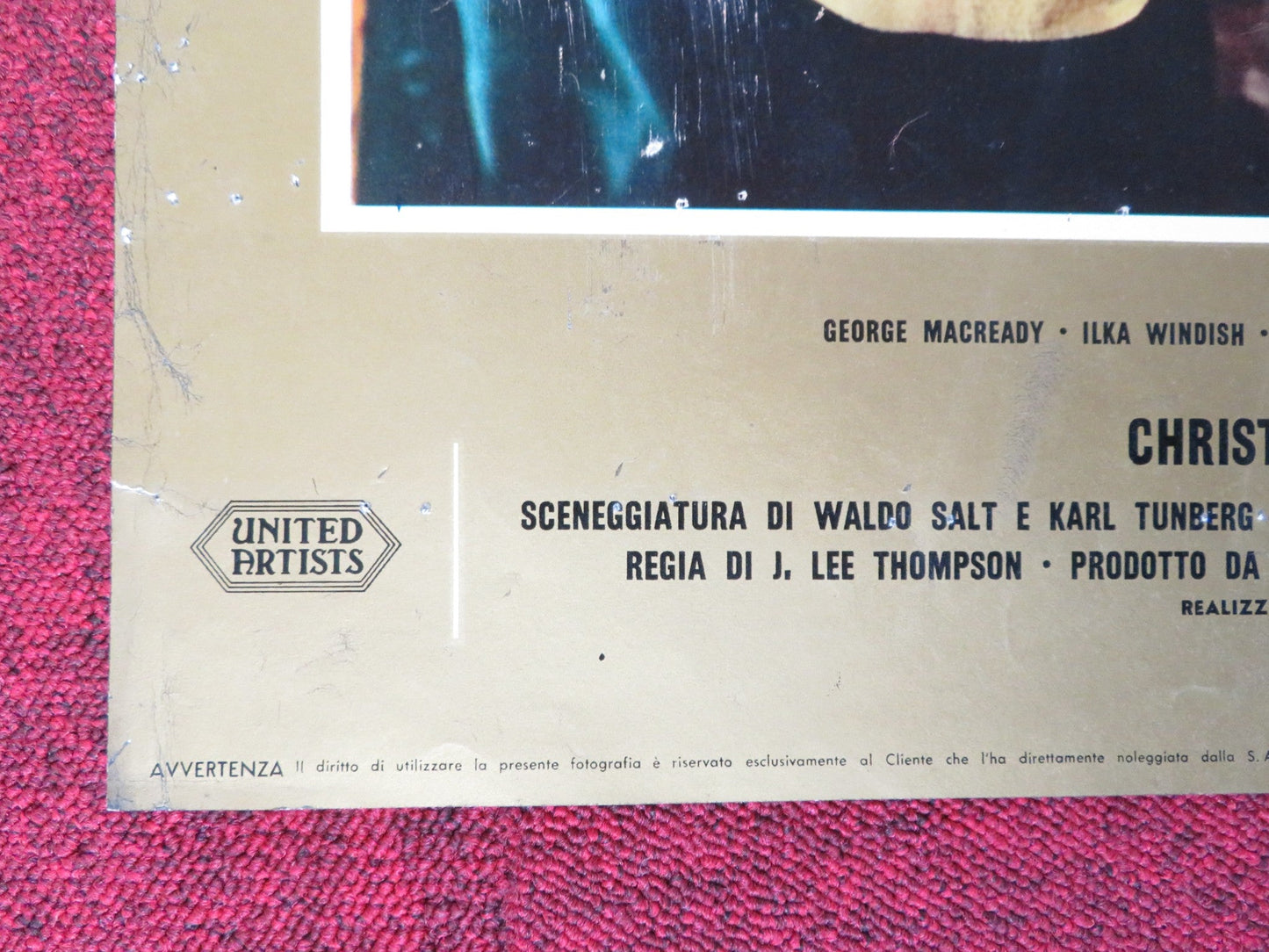 TARAS BULBA - E ITALIAN FOTOBUSTA POSTER TONY CURTIS YUL BRYNNER 1962 Rendezvous Cinema Movie posters