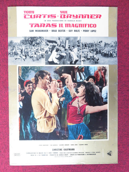 TARAS BULBA - E ITALIAN FOTOBUSTA POSTER TONY CURTIS YUL BRYNNER 1962 Rendezvous Cinema Movie posters