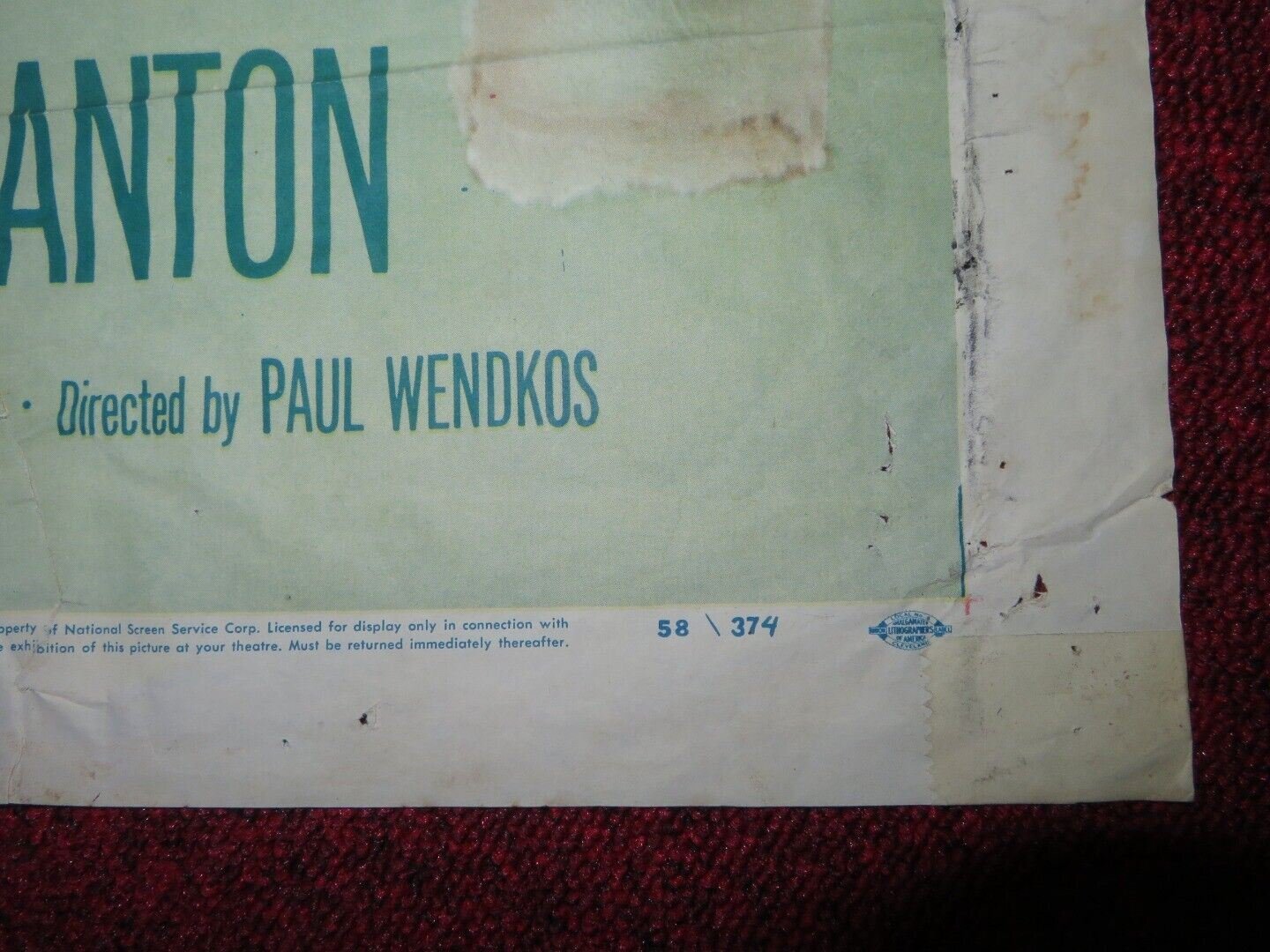 TARAWA BEACHHEAD FOLDED US ONE SHEET POSTER KERWIN MATHEWS JULIA ADAMS 1958 Movie posters