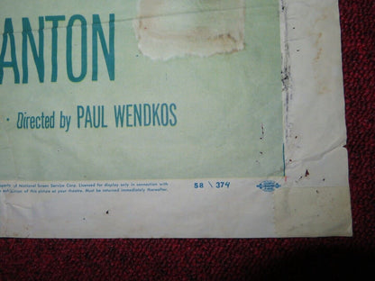 TARAWA BEACHHEAD FOLDED US ONE SHEET POSTER KERWIN MATHEWS JULIA ADAMS 1958 Movie posters