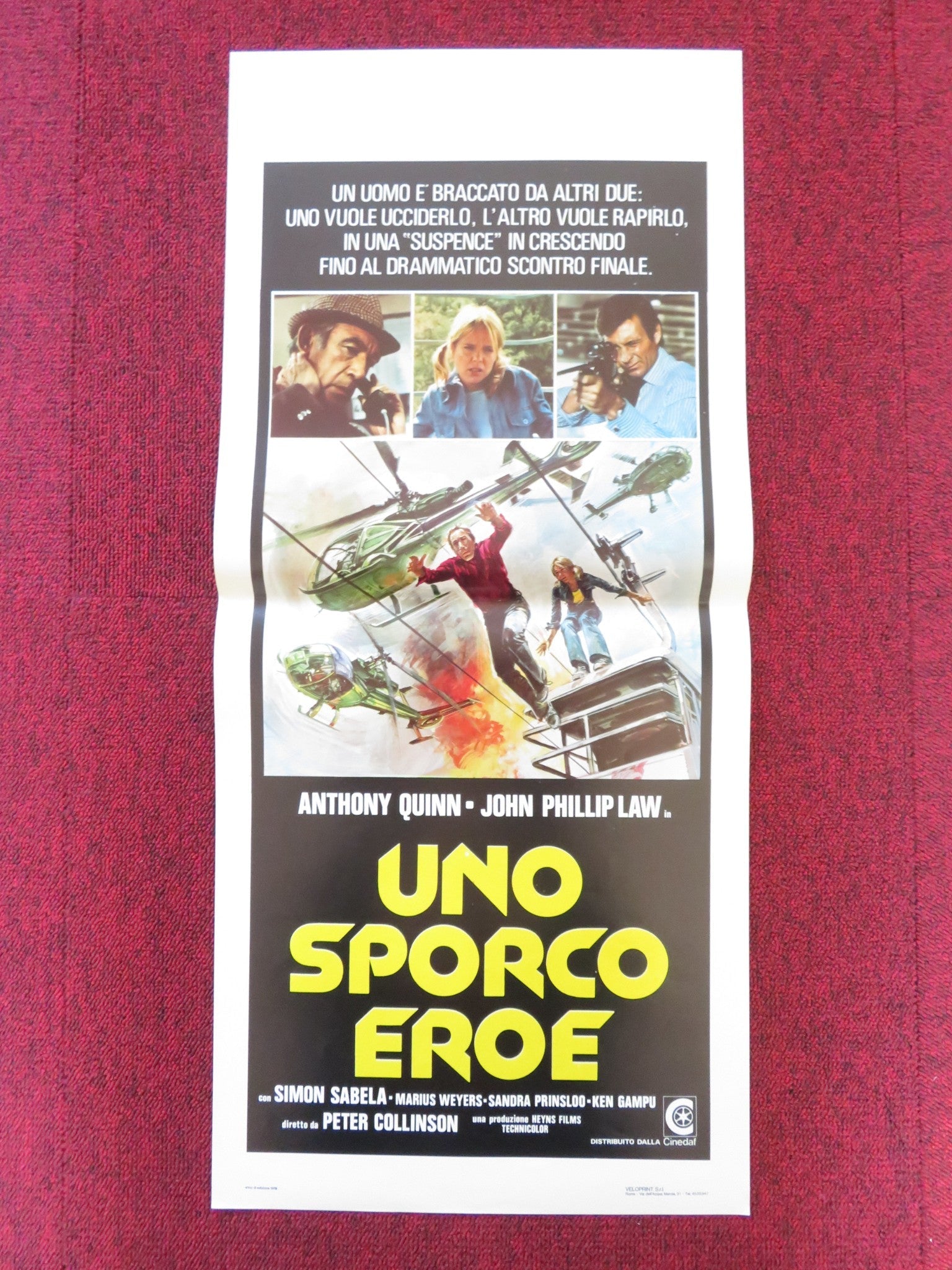 TARGET OF AN ASSASSIN ITALIAN LOCANDINA POSTER ANTHONY QUINN 1977 Rendezvous Cinema Movie posters