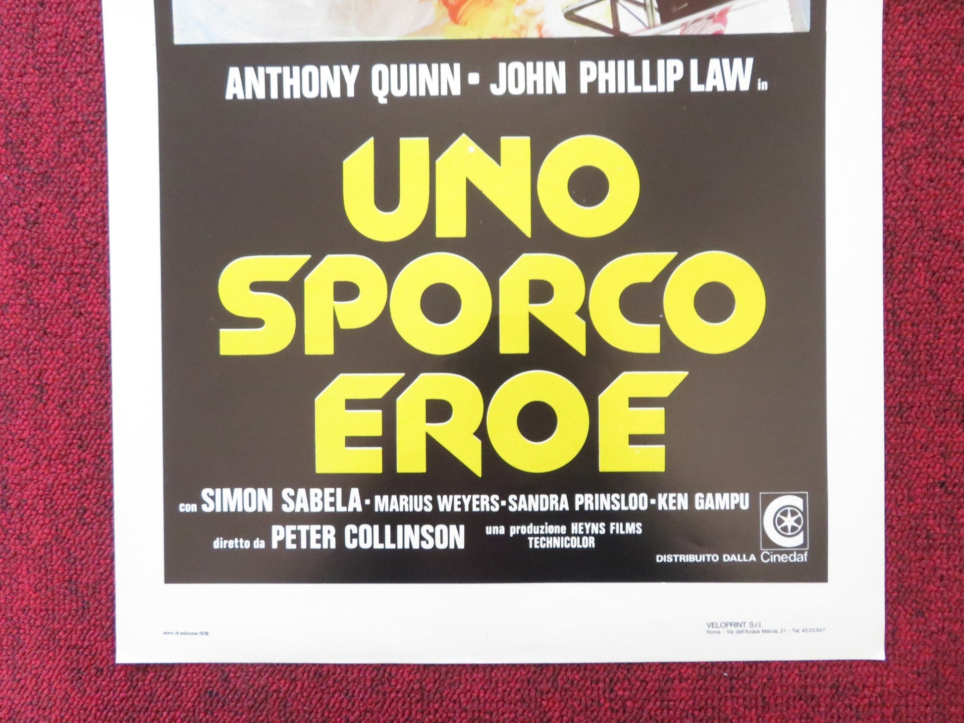 TARGET OF AN ASSASSIN ITALIAN LOCANDINA POSTER ANTHONY QUINN 1977 Rendezvous Cinema Movie posters