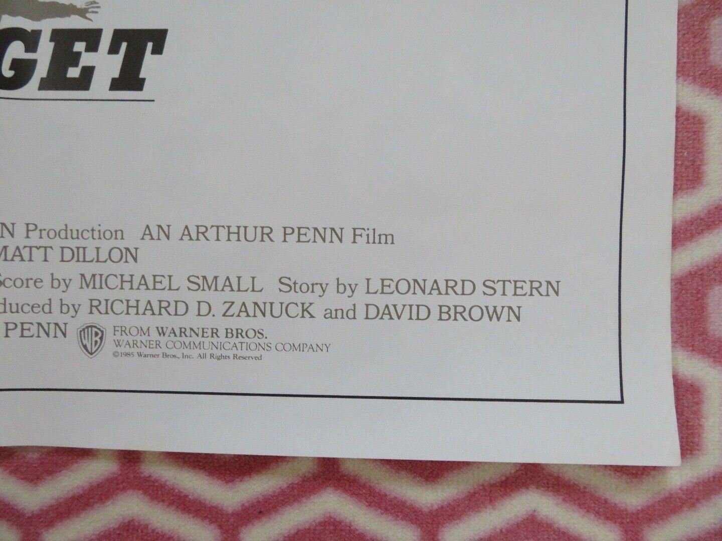 TARGET US ONE SHEET POSTER GENE HACKMAN MATT DILLON 1985 Movie posters