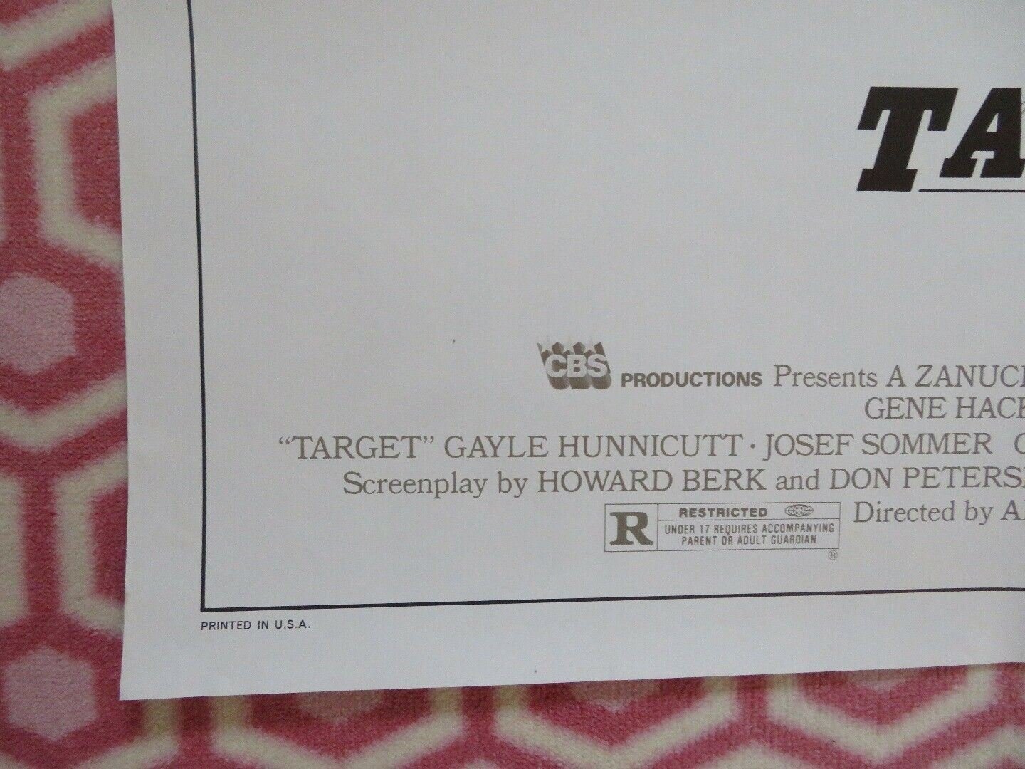TARGET US ONE SHEET POSTER GENE HACKMAN MATT DILLON 1985 Movie posters