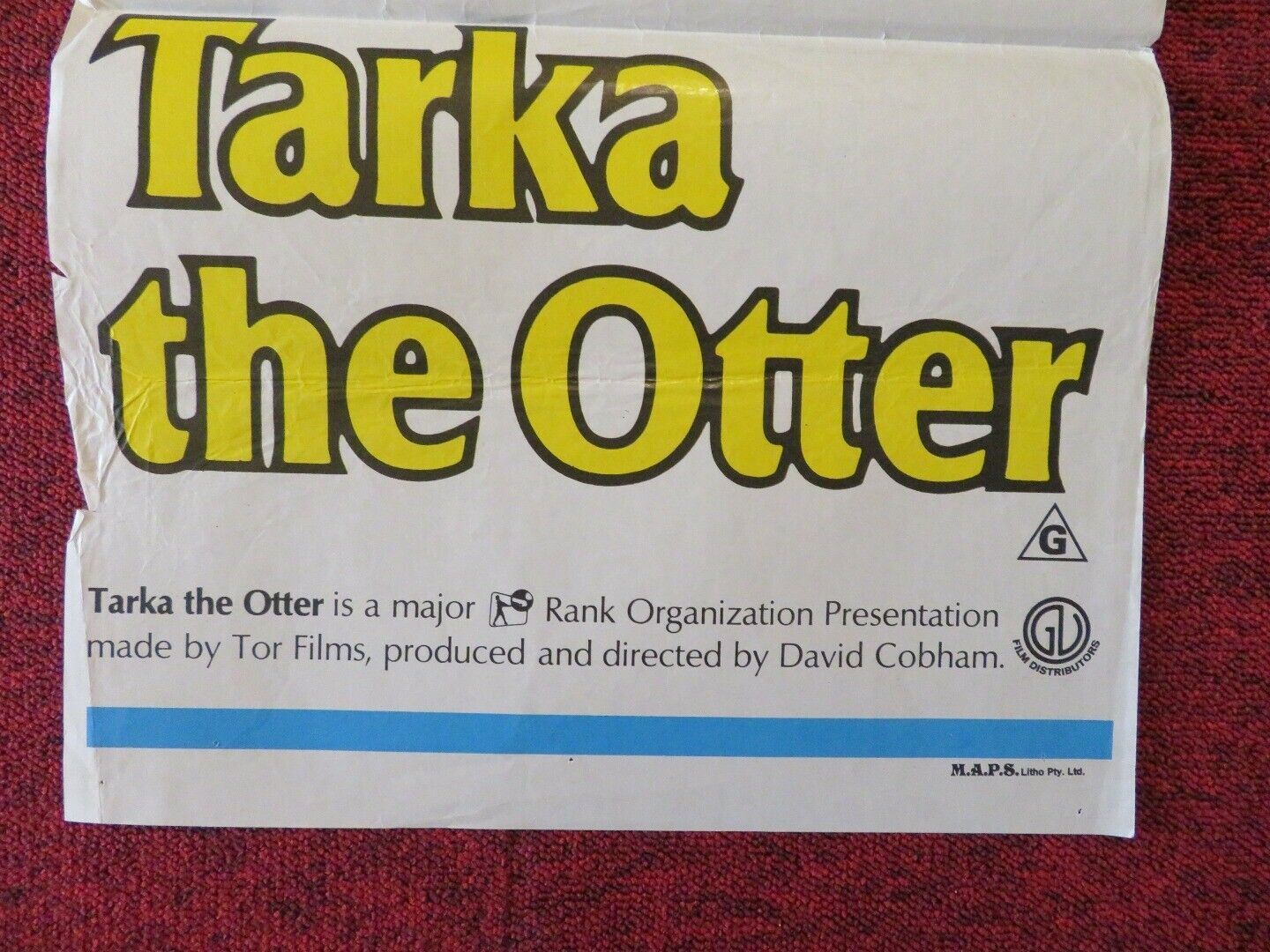 TARKA THE OTTER FOLDED AUSTRALIAN DAYBILL POSTER PETER BENNETT EDWARD UNDERDOWN Movie posters