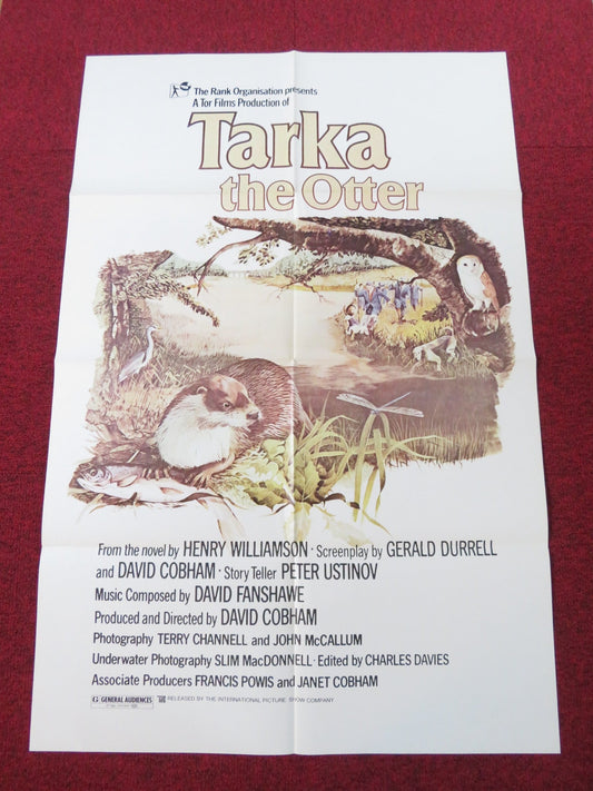 TARKA THE OTTER FOLDED US ONE SHEET POSTER PETER USTINOV PETER BENNETT 1979 Rendezvous Cinema Movie posters