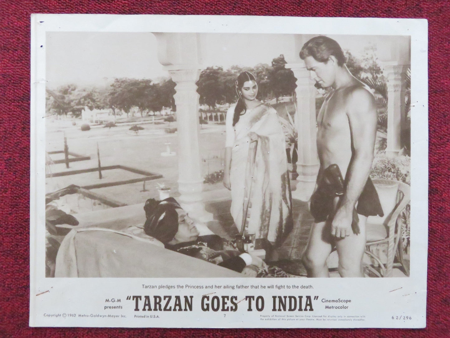 TARZAN GOES TO INDIA US LOBBY CARD FULL SET JOCK MAHONEY SIMI GAREWAL 1962 Rendezvous Cinema Movie posters