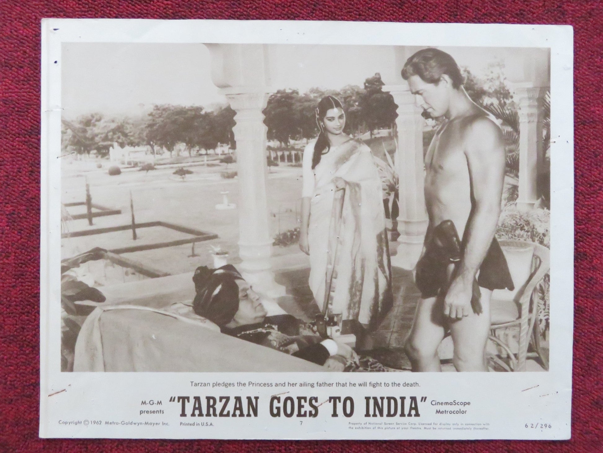 TARZAN GOES TO INDIA US LOBBY CARD FULL SET JOCK MAHONEY SIMI GAREWAL 1962 Rendezvous Cinema Movie posters
