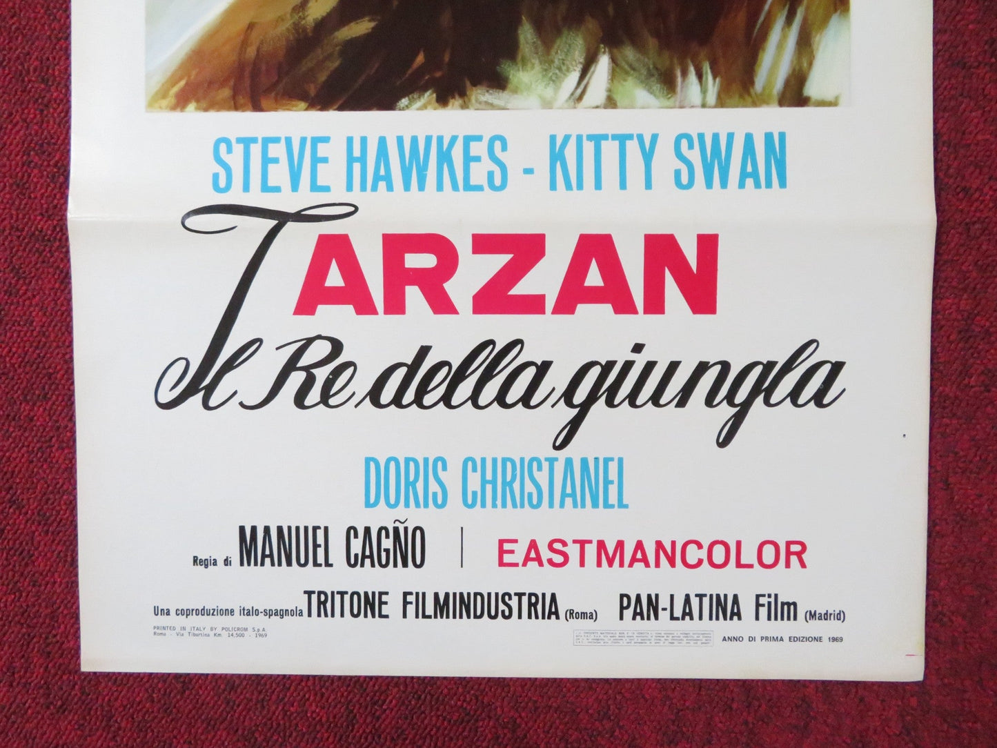 TARZAN IN THE GOLDEN GROTTO ITALIAN LOCANDINA POSTER STEVE HAWKES K. SWAN 1969 Rendezvous Cinema Movie posters