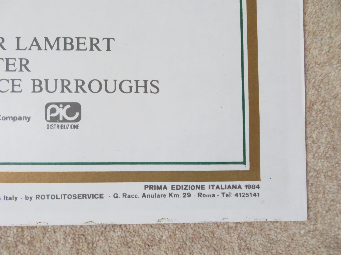 TARZAN OF THE APES ITALIAN 2 FOGLIO POSTER CHRISTOPHER LAMBERT JAMES FOX 1984 Rendezvous Cinema Movie posters