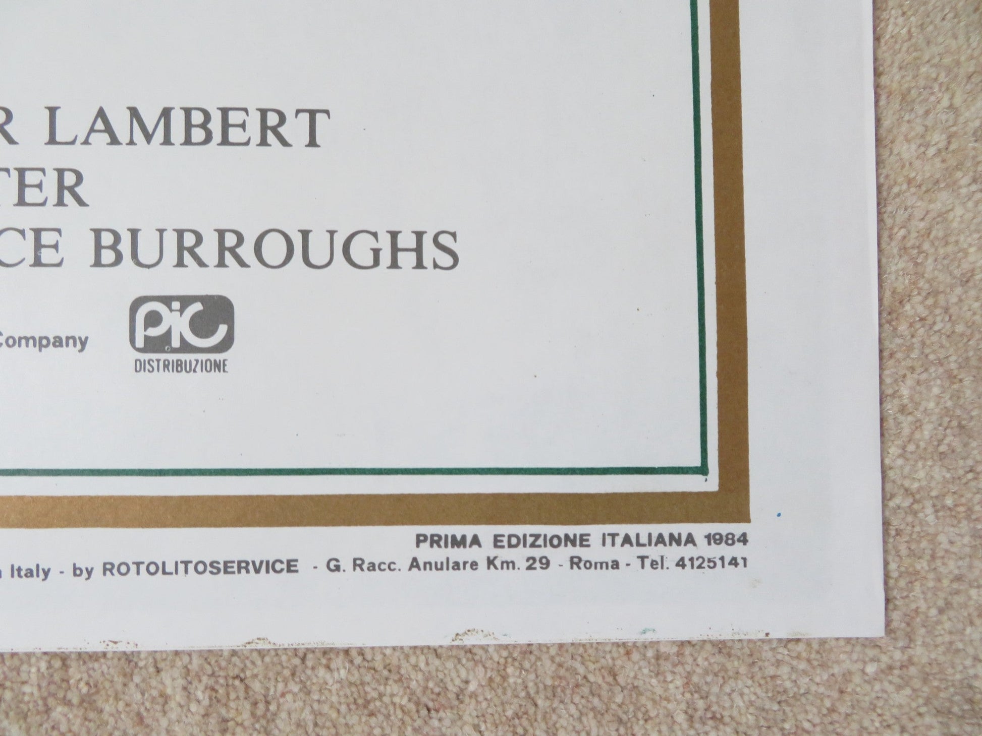 TARZAN OF THE APES ITALIAN 2 FOGLIO POSTER CHRISTOPHER LAMBERT JAMES FOX 1984 Rendezvous Cinema Movie posters