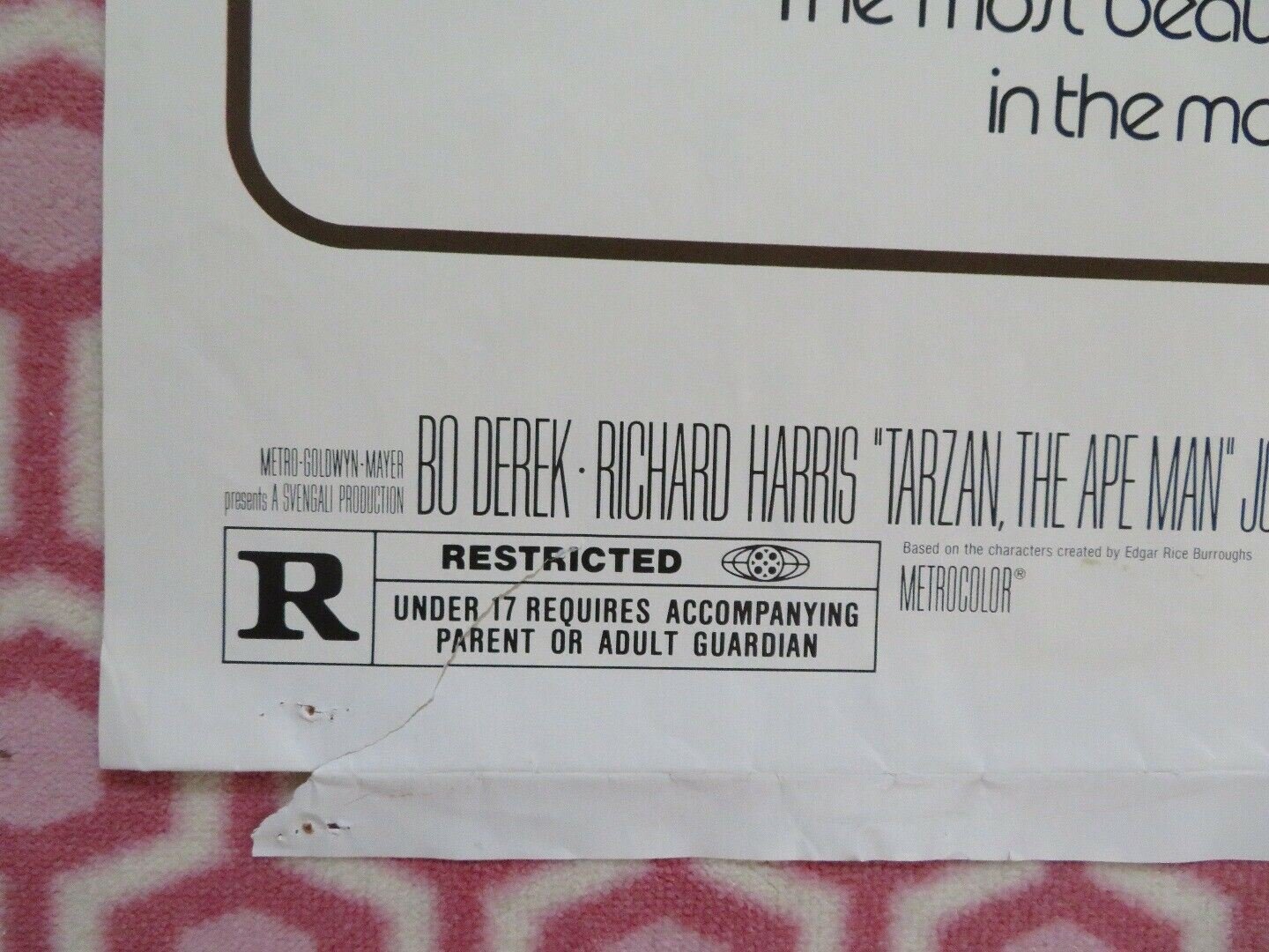 TARZAN THE APE MAN ONE SHEET POSTER FOLDED BO DEREK RICHARD HARRIS 1981 Movie posters