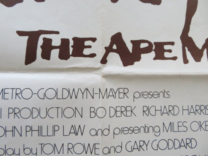 TARZAN THE APE MAN UK QUAD POSTER FOLDED BO DEREK RICHARD HARRIS 1981 Rendezvous Cinema Movie posters