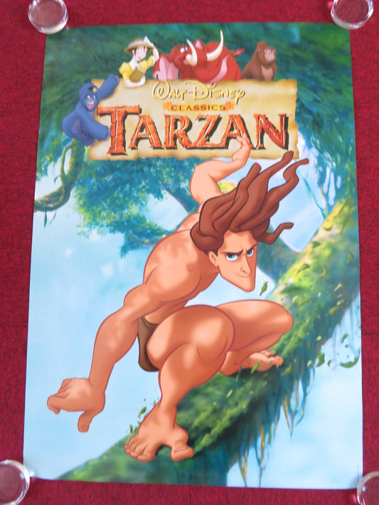 TARZAN VHS VIDEO POSTER ROLLED DISNEY BRIAN BLESSED GLENN CLOSE 1999 Rendezvous Cinema Movie posters
