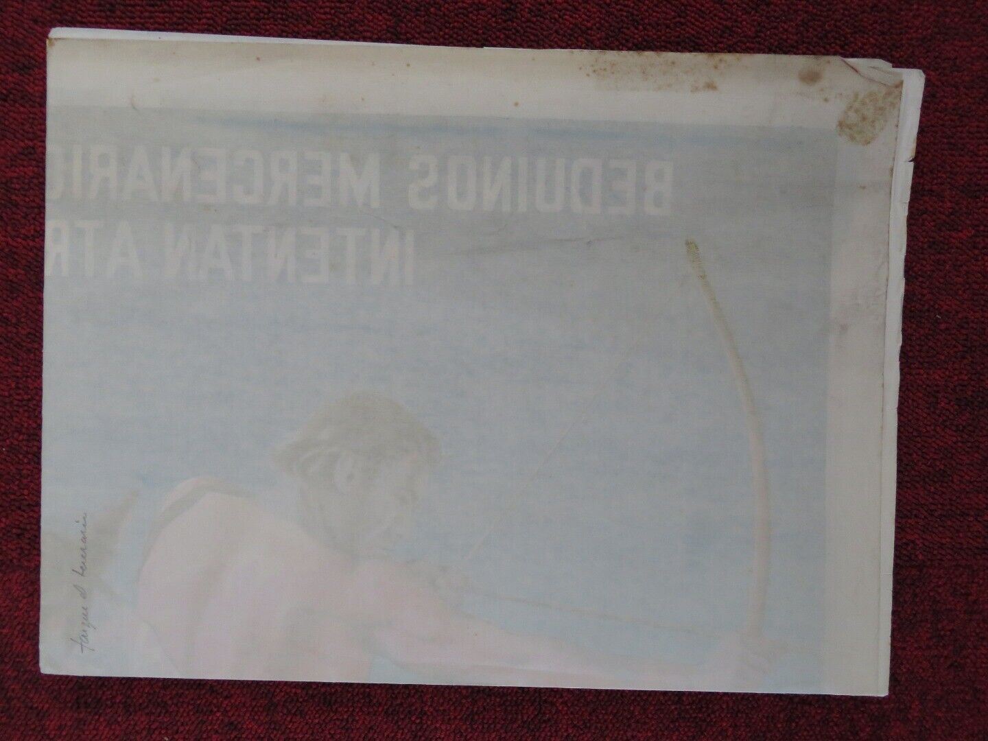 TARZAN'S DESERT MYSTERY FOLDED ARGENTINA ONE SHEET POSTER JOHNNY WEISSMULLER Movie posters