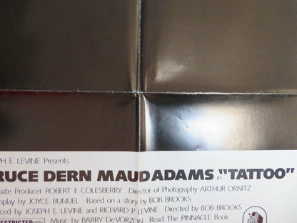 TATTOO US ONE SHEET POSTER BRUCE DERN MAUD ADAMS 1981 Movie posters