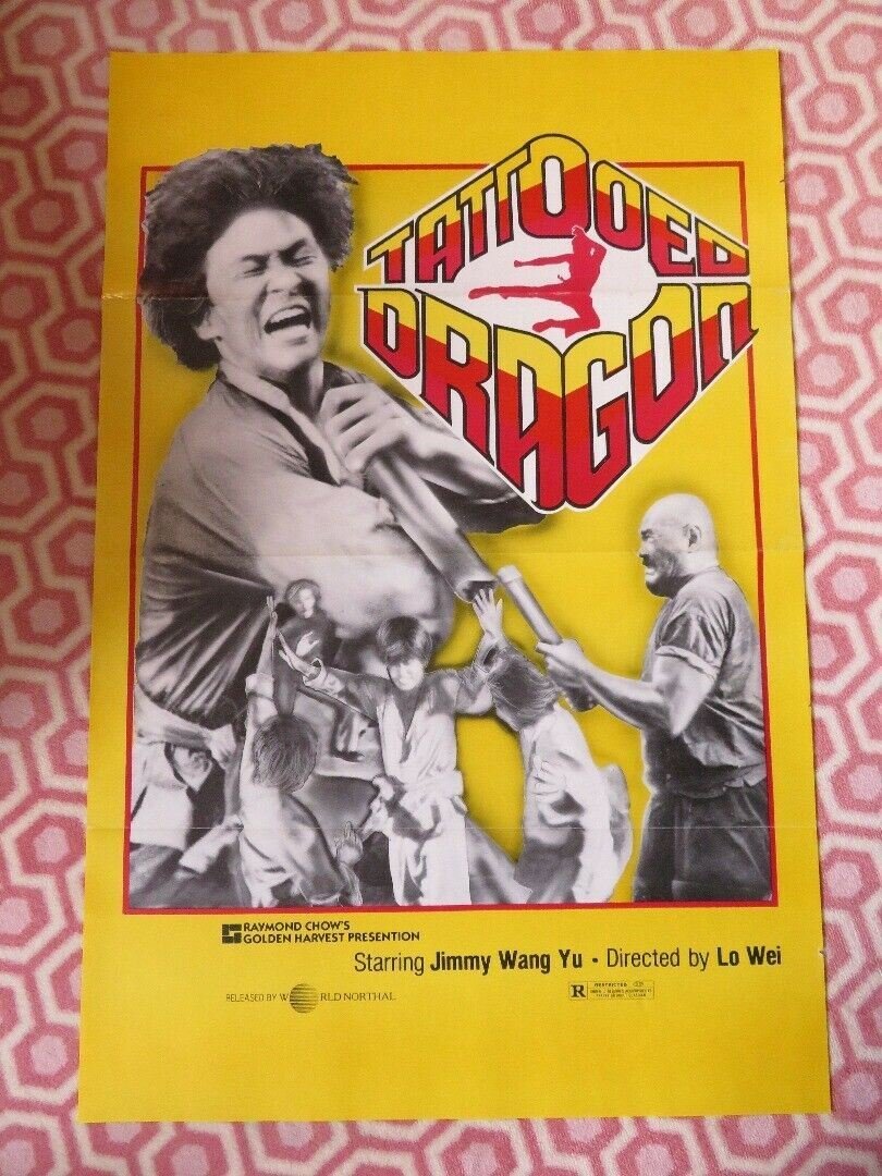 TATTOOED DRAGON KUNG FU US ONE SHEET ROLLED POSTER JIMMY WANG YU 1973/1981 Movie posters