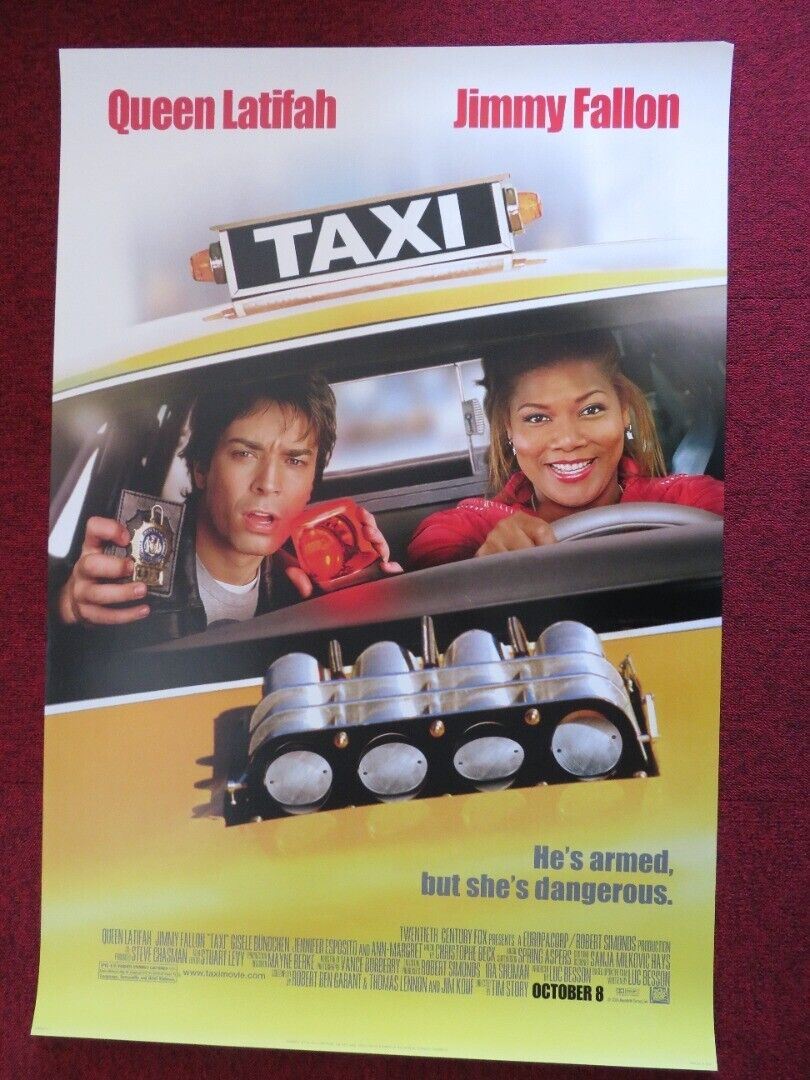 TAXI - VERSION A US ONE SHEET ROLLED POSTER QUEEN LATIFAH JIMMY FALLON 2004 Movie posters