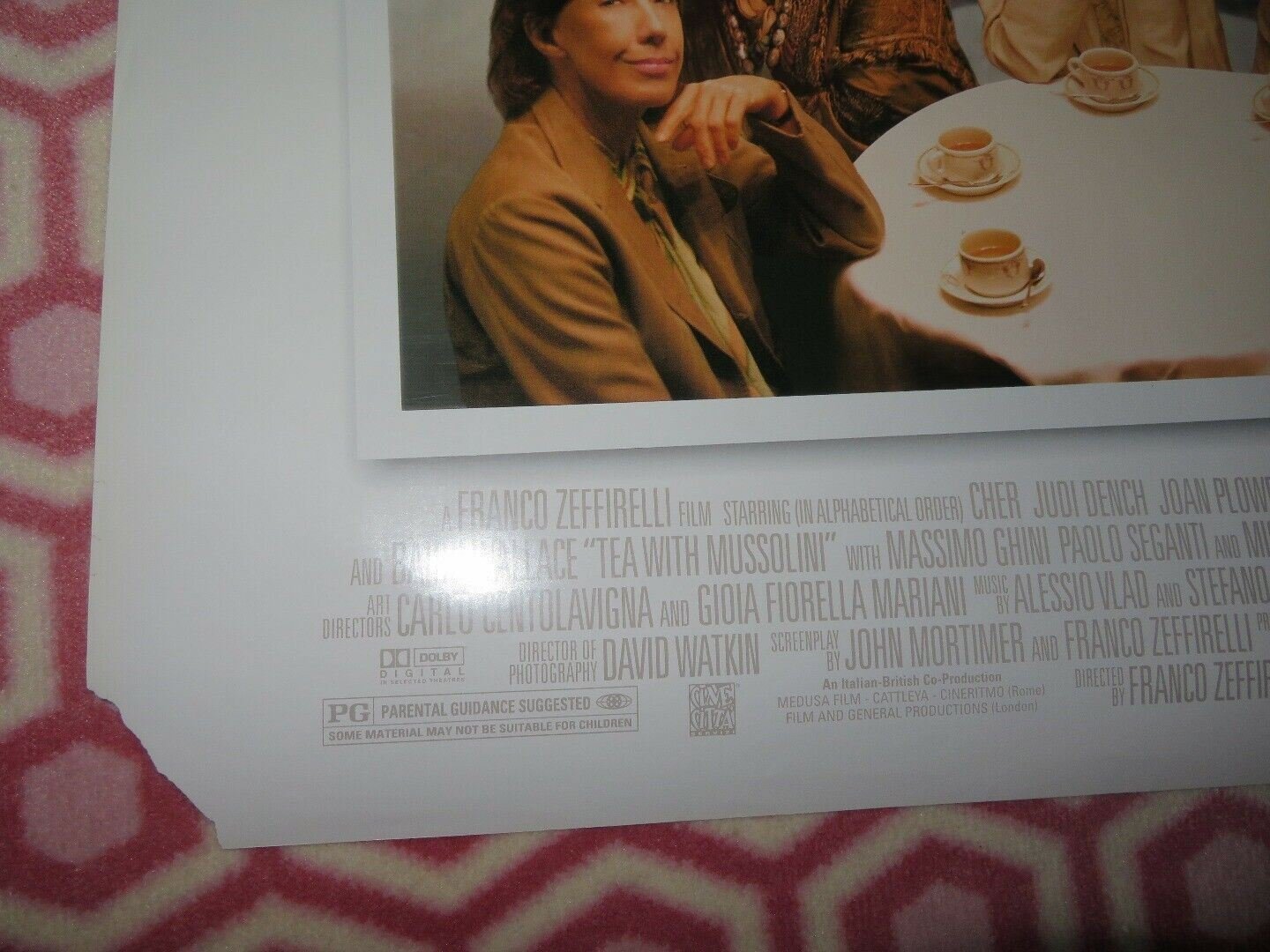 TEA WITH MUSSOLINI US ONE SHEET ROLLED POSTER FRANCO ZEFFIRELLI 1999 Movie posters
