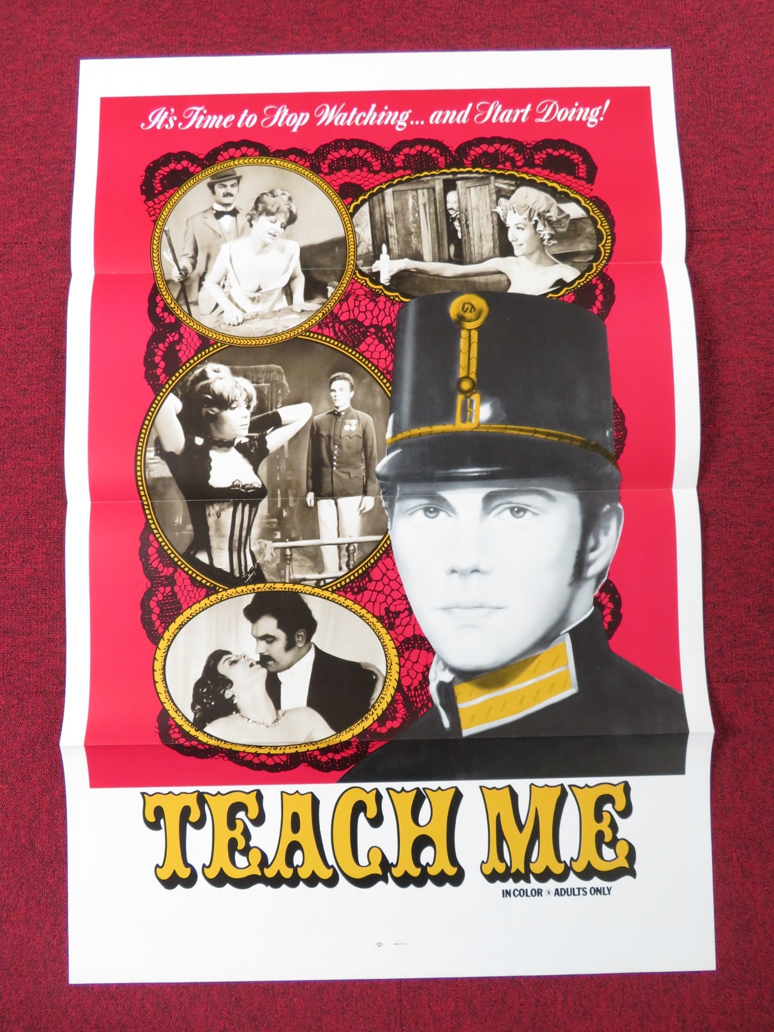 TEACH ME US TRI FOLDED ONE SHEET ROLLED POSTER CHRISTINE SCHUBERTH 1972 Rendezvous Cinema Movie posters